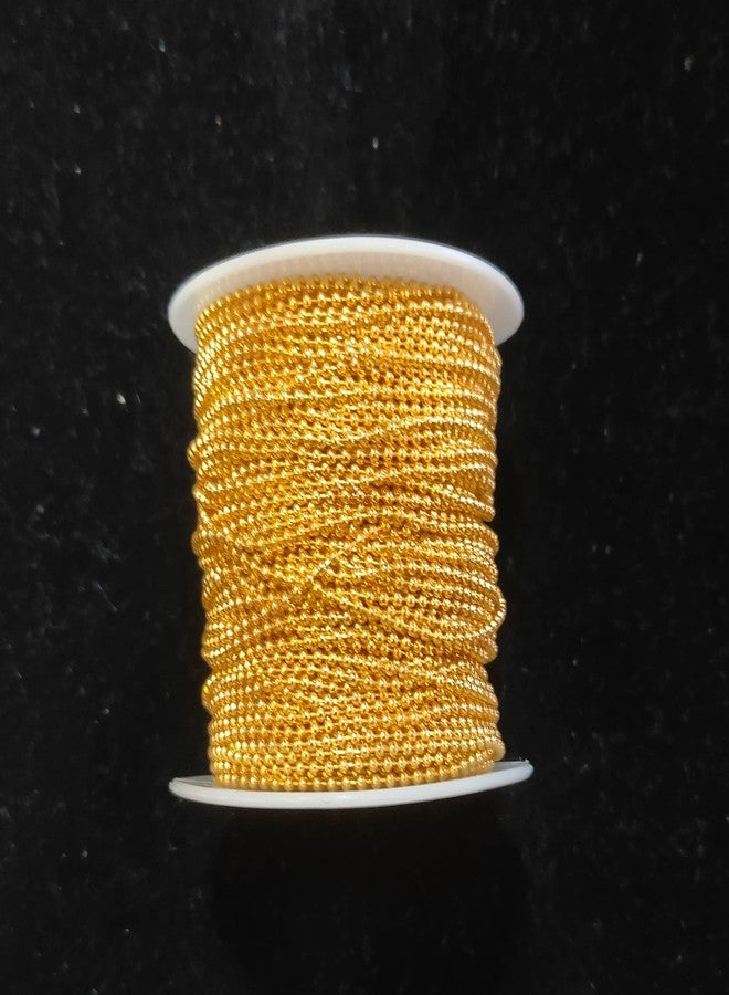 The Unique Aluminium Ball Chain For Jewellery Making/Decorating & Craft Work Golden - Pack Of 15 Mtrs (1.5Mm) - Image 2